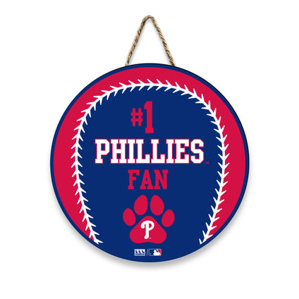 PHILADELPHIA PHILLIES BASEBALL SHAPE SIGN