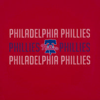 Philadelphia Phillies Stripe Text Tee Shirt