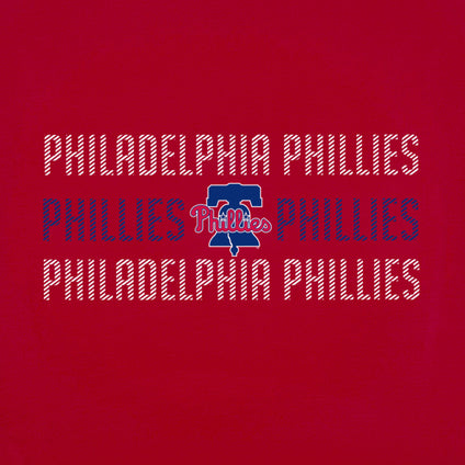 Philadelphia Phillies Stripe Text Tee Shirt