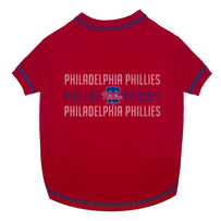 Philadelphia Phillies Stripe Text Tee Shirt