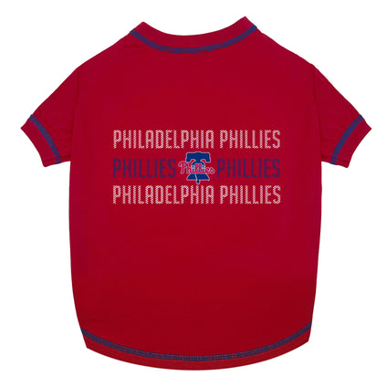 Philadelphia Phillies Stripe Text Tee Shirt