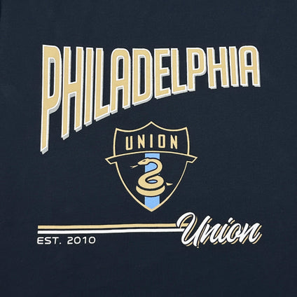 Philadelphia Union Stripe Text Tee Shirt