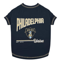 Philadelphia Union Stripe Text Tee Shirt
