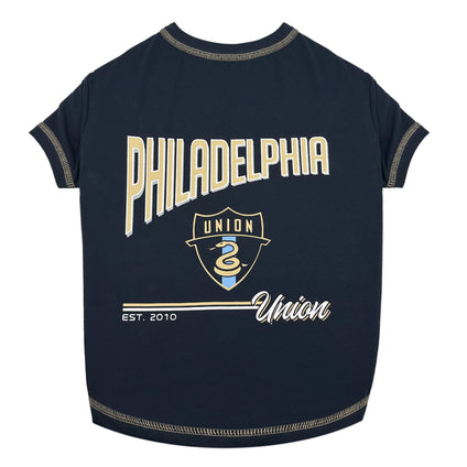 Philadelphia Union Stripe Text Tee Shirt