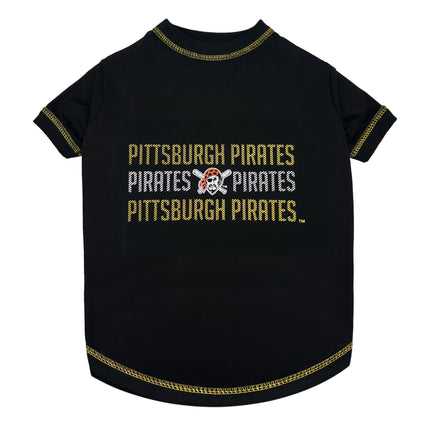 Pittsburgh Pirates Stripe Text Tee Shirt