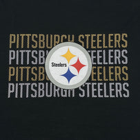 Pittsburgh Steelers Stripe Text Tee Shirt