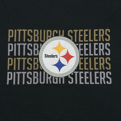 Pittsburgh Steelers Stripe Text Tee Shirt