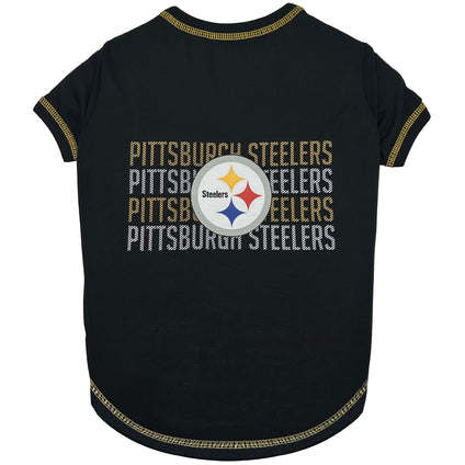 Pittsburgh Steelers Stripe Text Tee Shirt