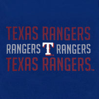 Texas Rangers Stripe Text Tee Shirt