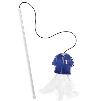TEXAS RANGERS TEAM JERSEY WAND WITH CAT NIP