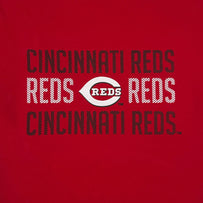 Cincinnati Reds Stripe Text Tee Shirt