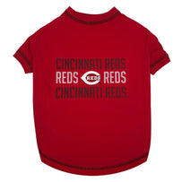 Cincinnati Reds Stripe Text Tee Shirt