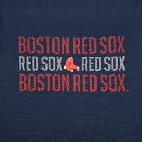 Boston Red Sox Stripe Text Tee Shirt