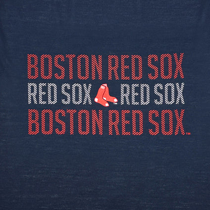 Boston Red Sox Stripe Text Tee Shirt
