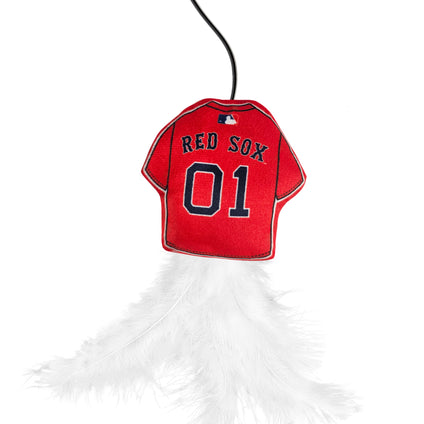 BOSTON RED SOX TEAM JERSEY WAND WITH CAT NIP