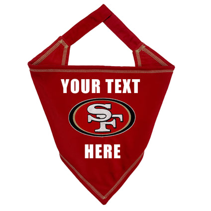 San Francisco 49ers Tie Around Bandana - Personalize