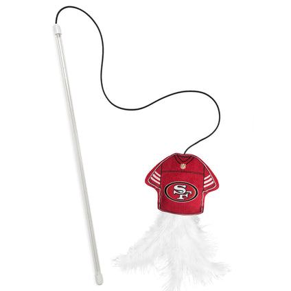 SAN FRANCISCO 49ERS TEAM JERSEY WAND WITH CAT NIP
