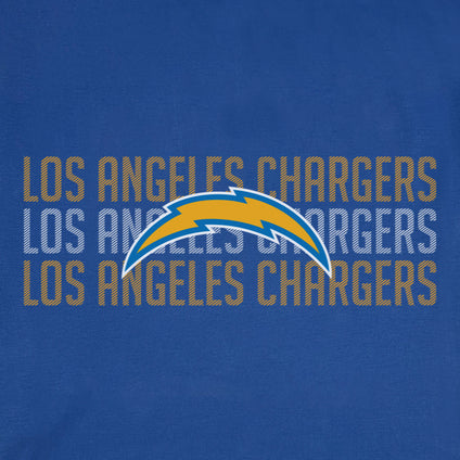Los Angeles Chargers Stripe Text Tee Shirt