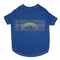 Los Angeles Chargers Stripe Text Tee Shirt