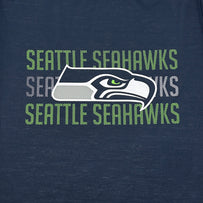 Seattle Seahawks Stripe Text Tee Shirt