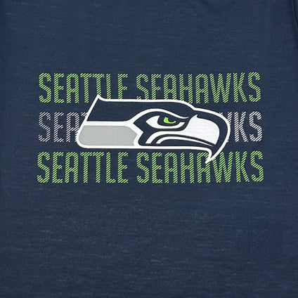 Seattle Seahawks Stripe Text Tee Shirt