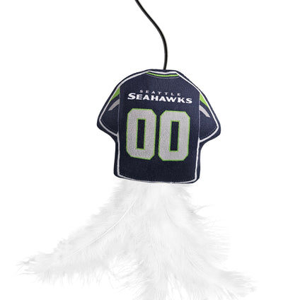 SEATTLE SEAHAWKS TEAM JERSEY WAND WITH CAT NIP