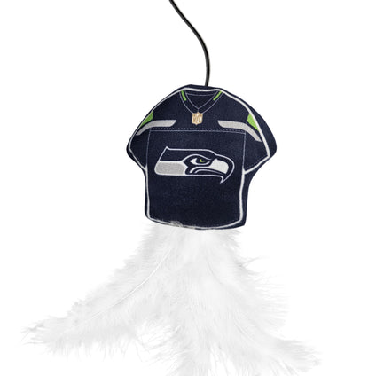 SEATTLE SEAHAWKS TEAM JERSEY WAND WITH CAT NIP