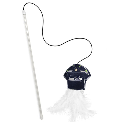 SEATTLE SEAHAWKS TEAM JERSEY WAND WITH CAT NIP