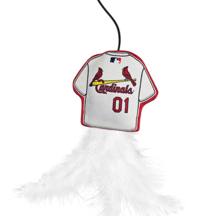 ST LOUIS CARDINALS TEAM JERSEY WAND WITH CAT NIP