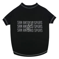 San Antonio Spurs Pet Stripe Text Tee Shirt