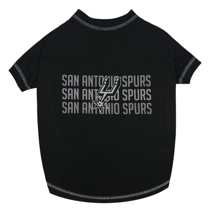 San Antonio Spurs Pet Stripe Text Tee Shirt