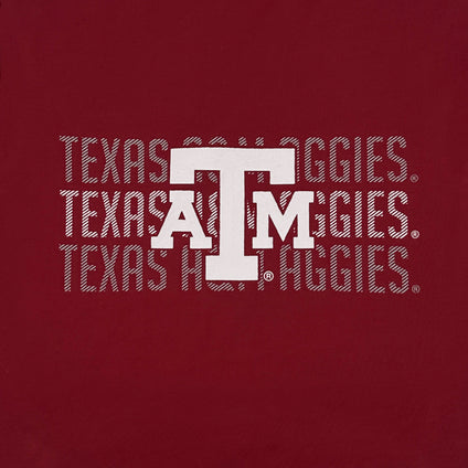 Texas A&M Stripe Text Tee Shirt