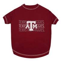 Texas A&M Stripe Text Tee Shirt
