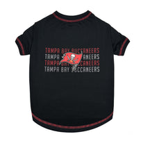 Tampa Bay Buccaneers Stripe Text Tee Shirt