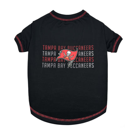 Tampa Bay Buccaneers Stripe Text Tee Shirt