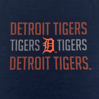 Detroit Tigers Stripe Text Tee Shirt