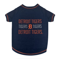 Detroit Tigers Stripe Text Tee Shirt