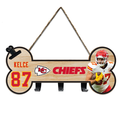 TRAVIS KELCE (KCC) BONE SHAPE SIGN WITH HOOKS