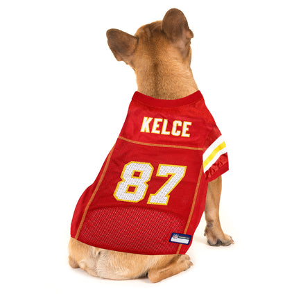 Travis Kelce Pet Striped Jersey (Kcc)