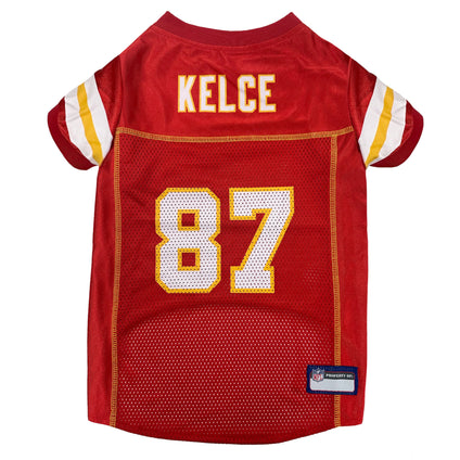 Travis Kelce Pet Striped Jersey (Kcc)