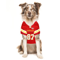 Travis Kelce Pet Striped Jersey (Kcc)
