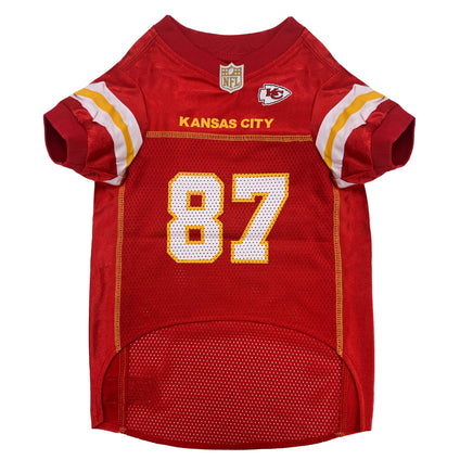 Travis Kelce Pet Striped Jersey (Kcc)