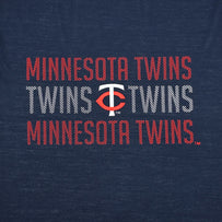 Minnesota Twins Stripe Text Tee Shirt