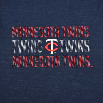 Minnesota Twins Stripe Text Tee Shirt