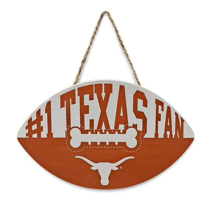 TEXAS FOOTBALL SHAPE SIGN