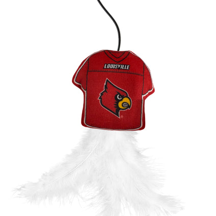 LOUISVILLE CARDINALS TEAM JERSEY WAND WITH CAT NIP