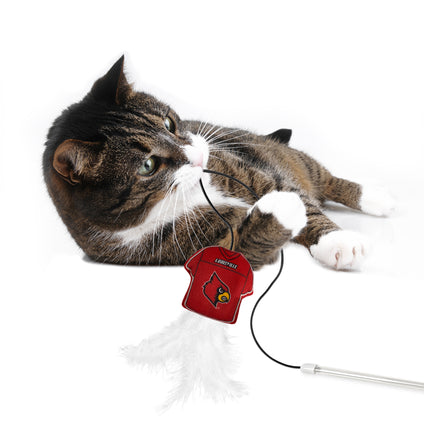 LOUISVILLE CARDINALS TEAM JERSEY WAND WITH CAT NIP