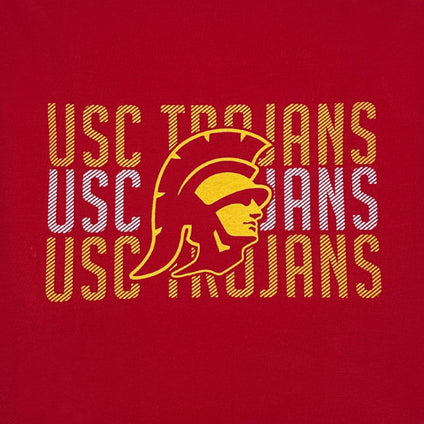 USC Stripe Text Tee Shirt