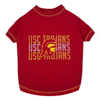 USC Stripe Text Tee Shirt