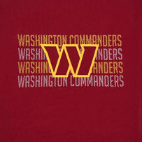 Washington Commanders Stripe Text Tee Shirt